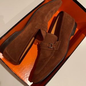 Men’s Magnanni Miengo Leather Loafers, Cognac Size 12/ 45 M